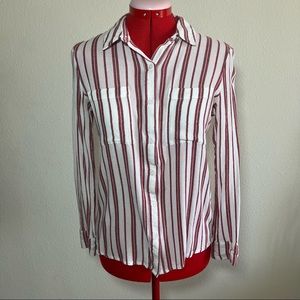 BP Women’s Collared Button Down Striped Long Sleeve Size XS